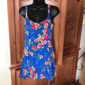 Hollister Blue Floral Low Back Summer Dress